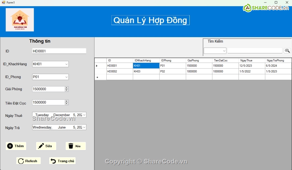 Đồ án C#,Quản lý nhà trọ,quản lý chung cư,csdl,SQL Server,báo cáo và slide